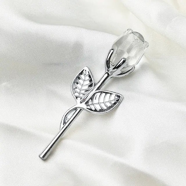 Crystal Glass Artificial  Rose